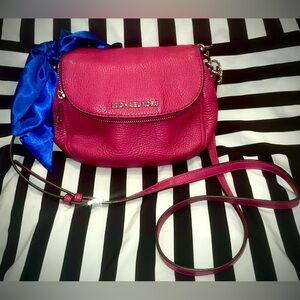 Michael Kors Pink Crossbody Bag with Blue Accent